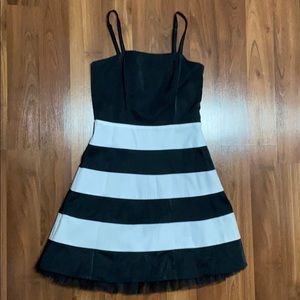 Black/White tulle bottom dress - Medium